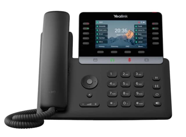 Yealink T74W desk phone from Business Phone System, adjustable color display for everyday office use